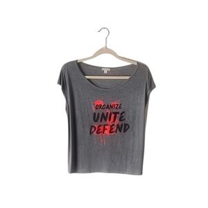 GAP Gray Muscle Tee with Red Print